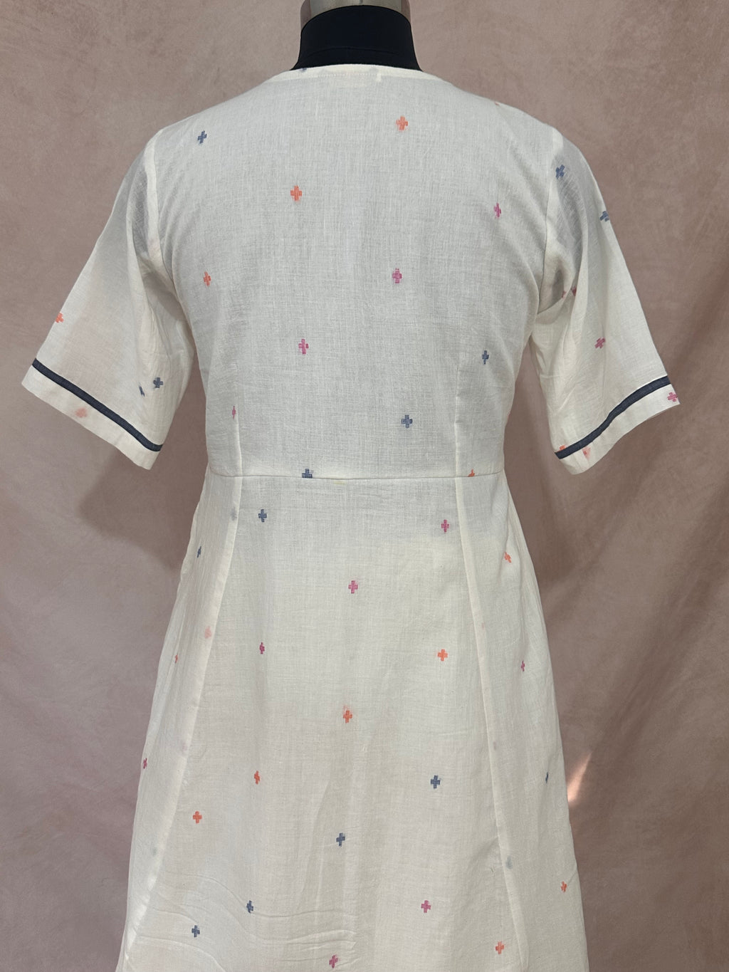 Handloom jamdani cotton dress