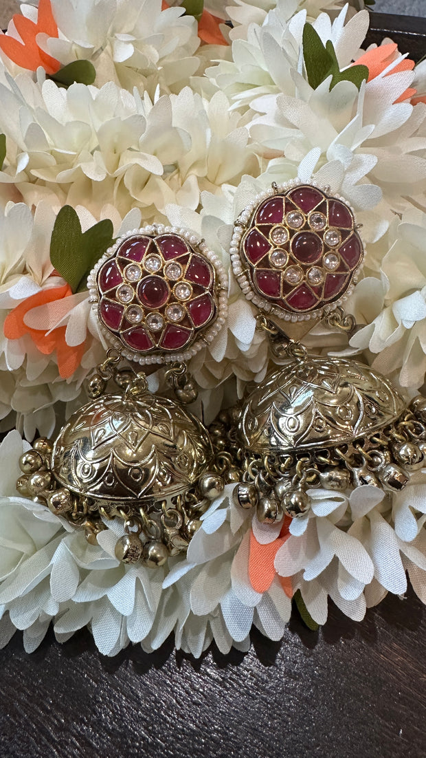 Jhumka with kep stone stud