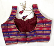 Purple brocade blouse