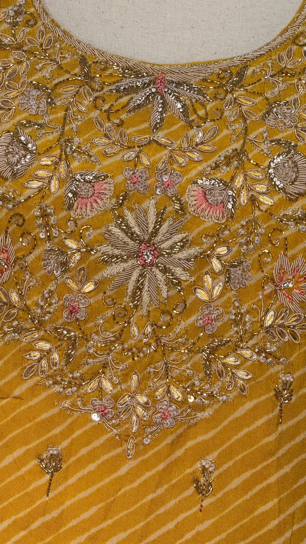 Yellow designer kurti and palazo