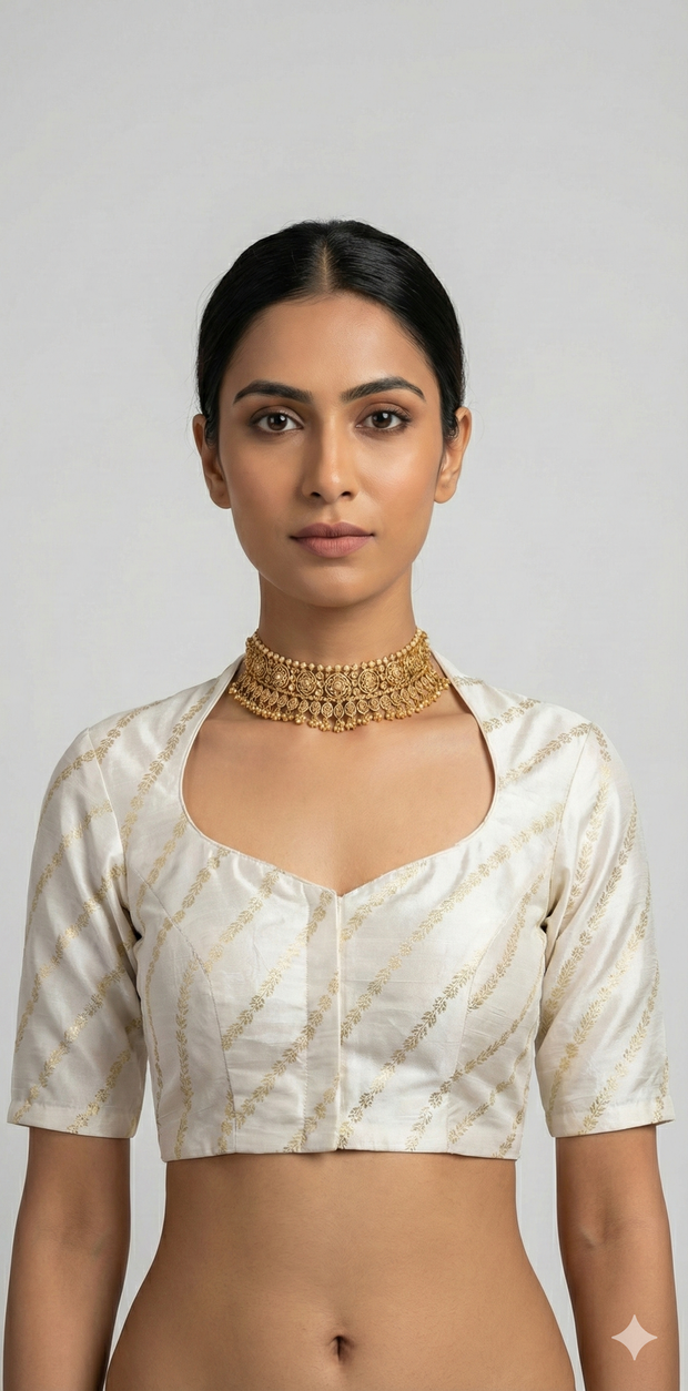 Off white silk blouse