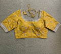 Pure Raw silk designer blouse with hand embroidery