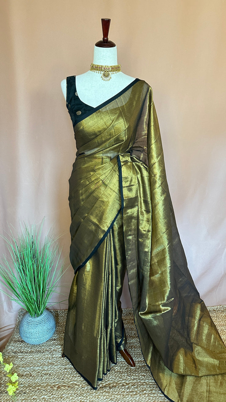 Cotton tissue saree, no Blouse