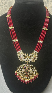 Long necklace with earring