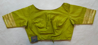 Light green banarsi silk brocade blouse