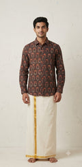 Ajrakh handblock printed shirts in pure Cotton