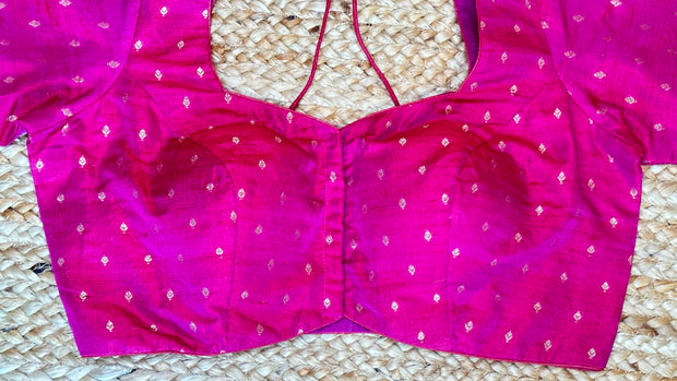 Magenta silk blouse