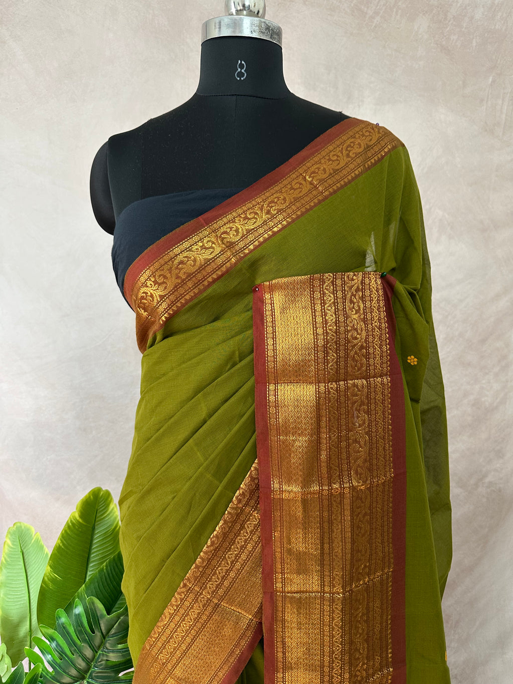 Kanchivaram cotton handloom saree , no BP