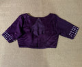 Mashru silk blouse with mirror work