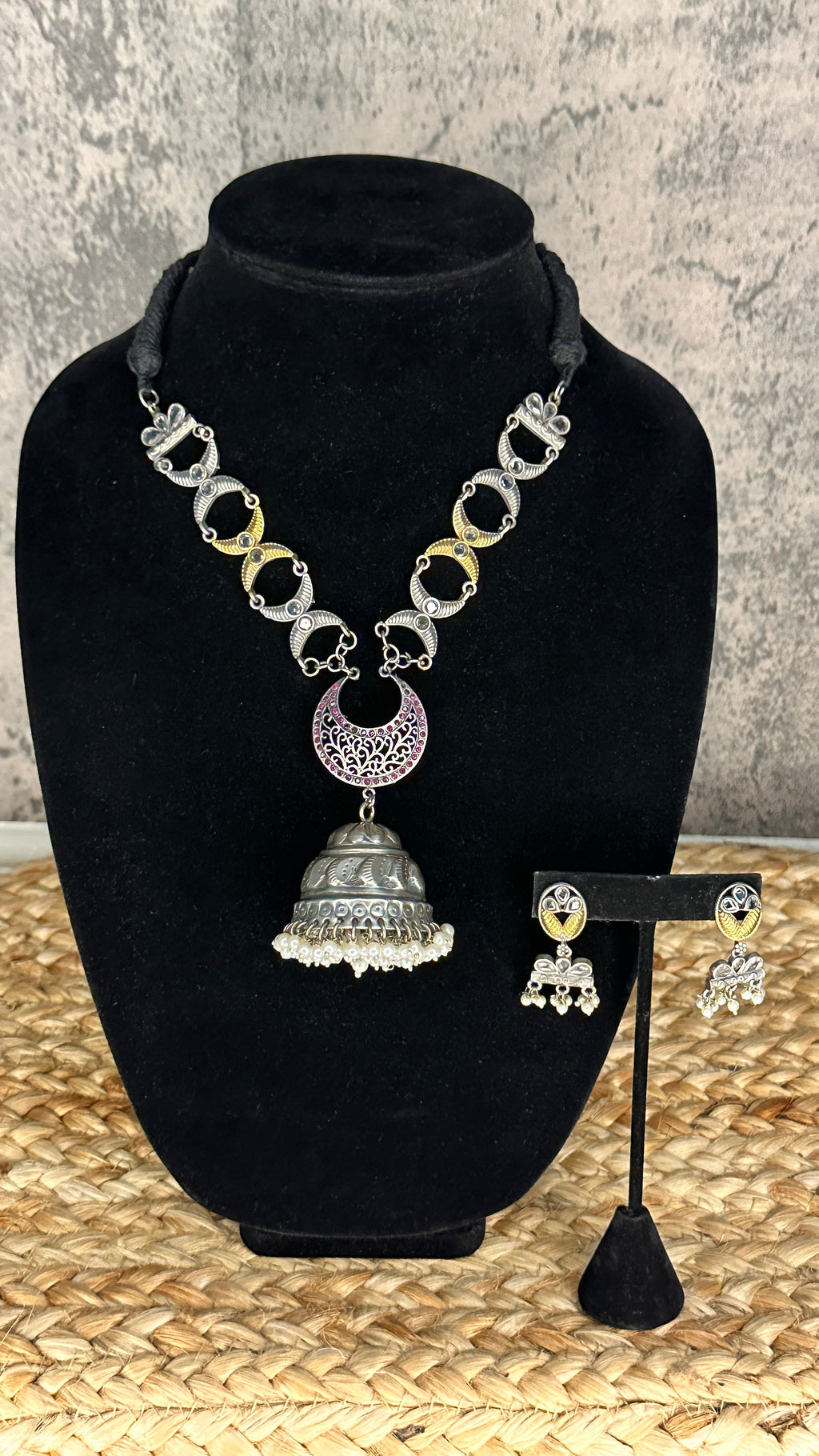 Necklace with earring