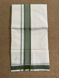 Cotton dhothi with olive green border