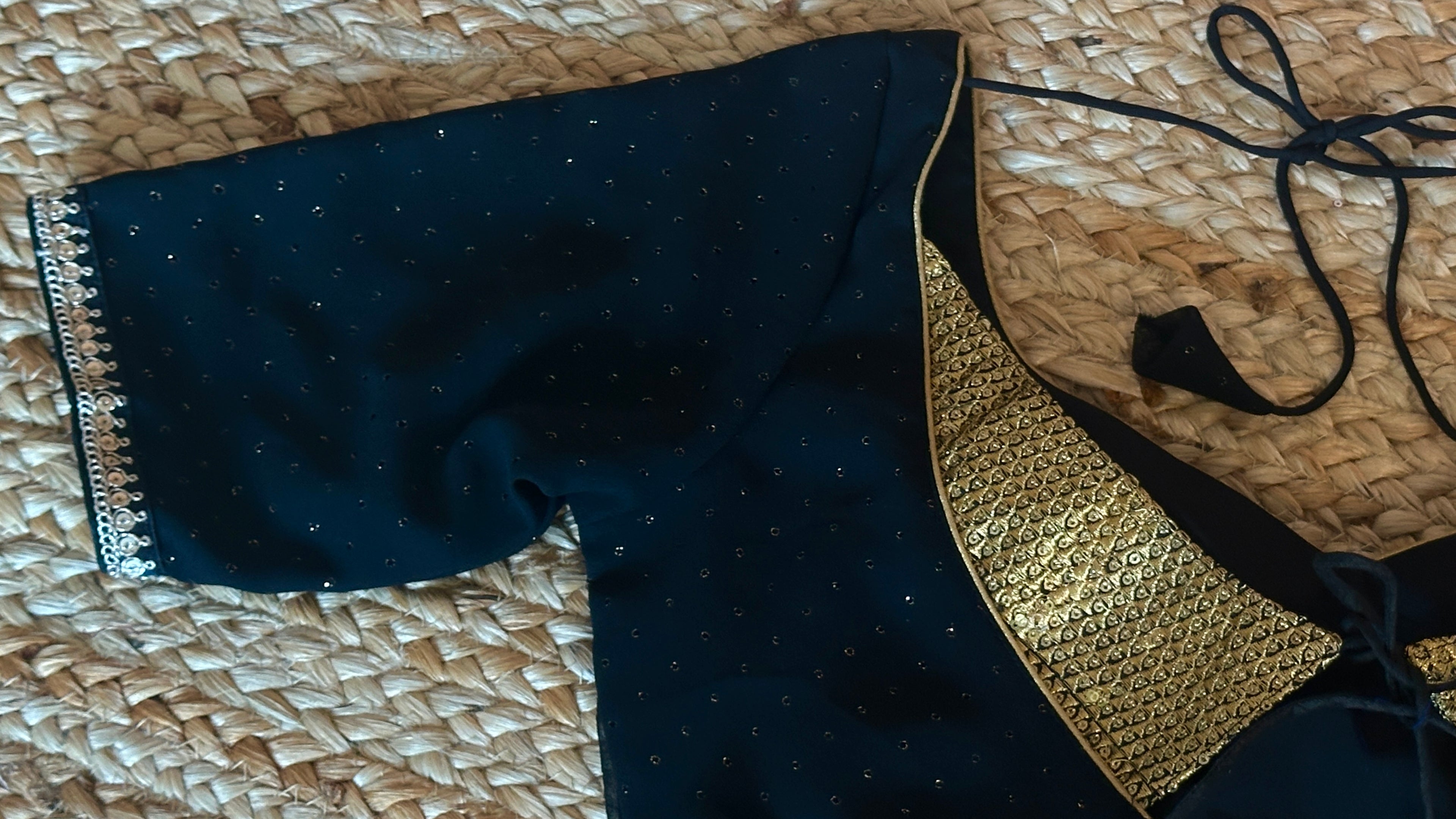 Black designer blouse