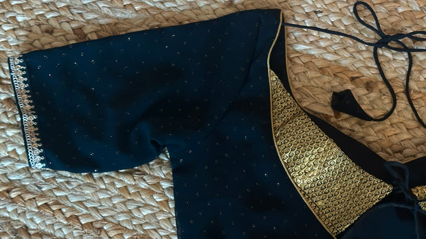 Black designer blouse