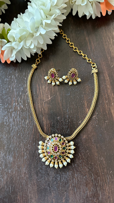 Neckalce with earring