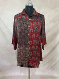 Pure Modal silk shirt with hand block print