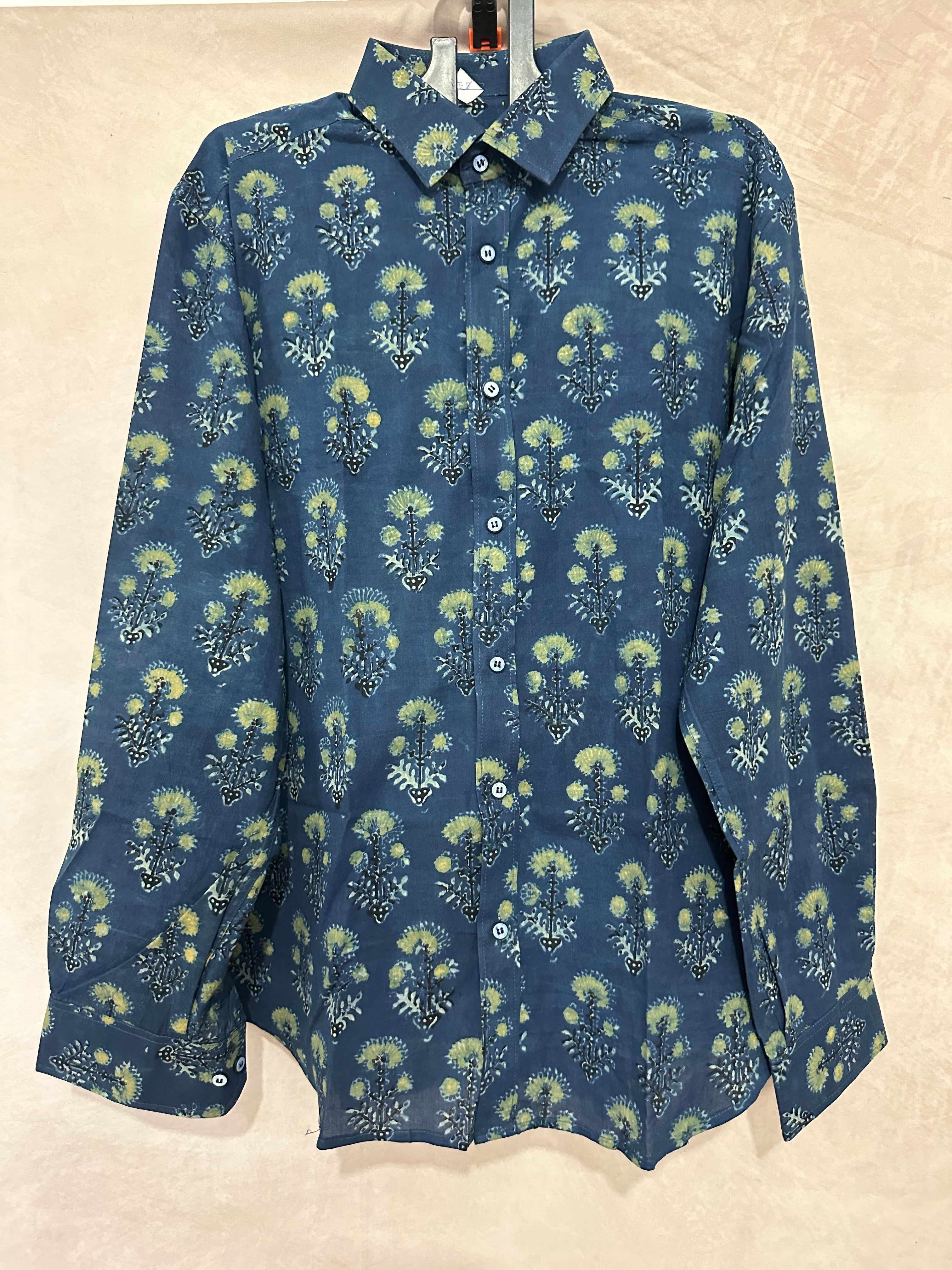 Ajrakh handblock printed shirts in pure Cotton