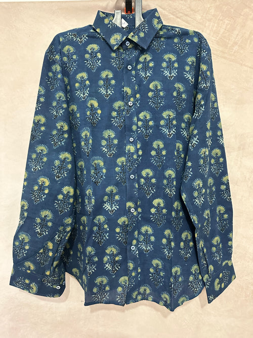 Ajrakh handblock printed shirts in pure Cotton