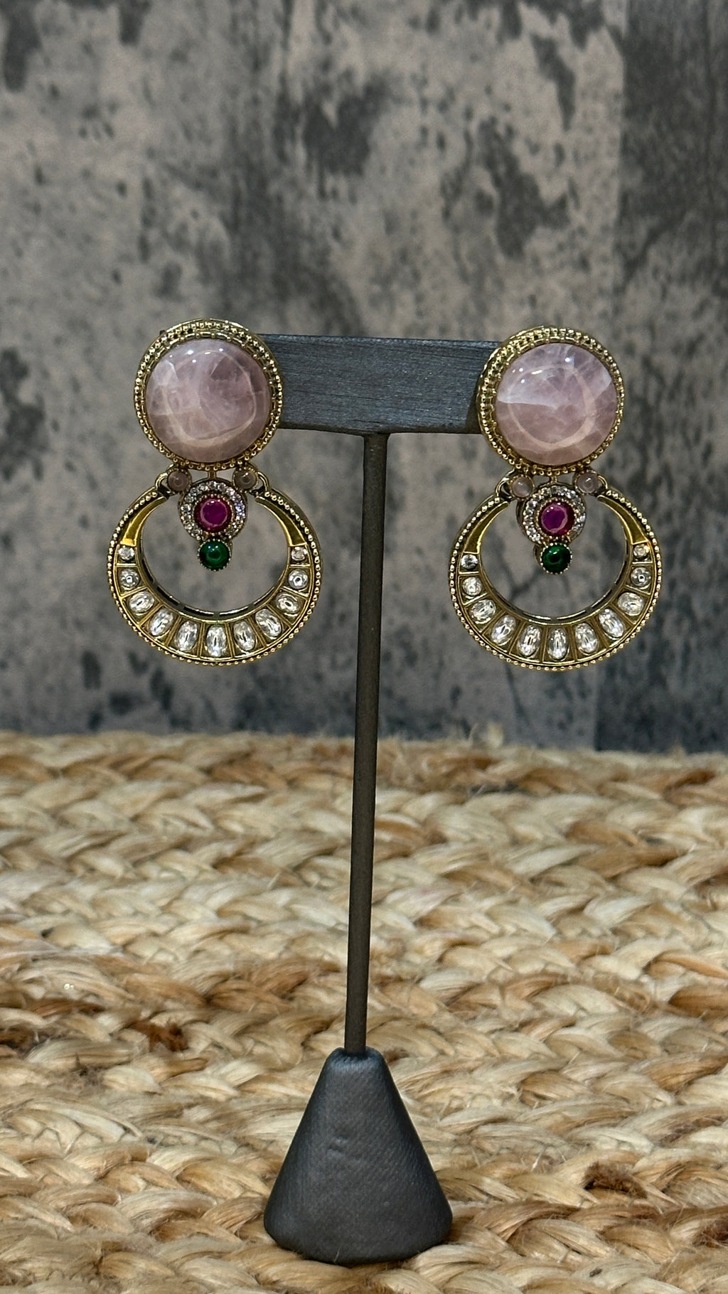 Designer replica necklace with multi color stones