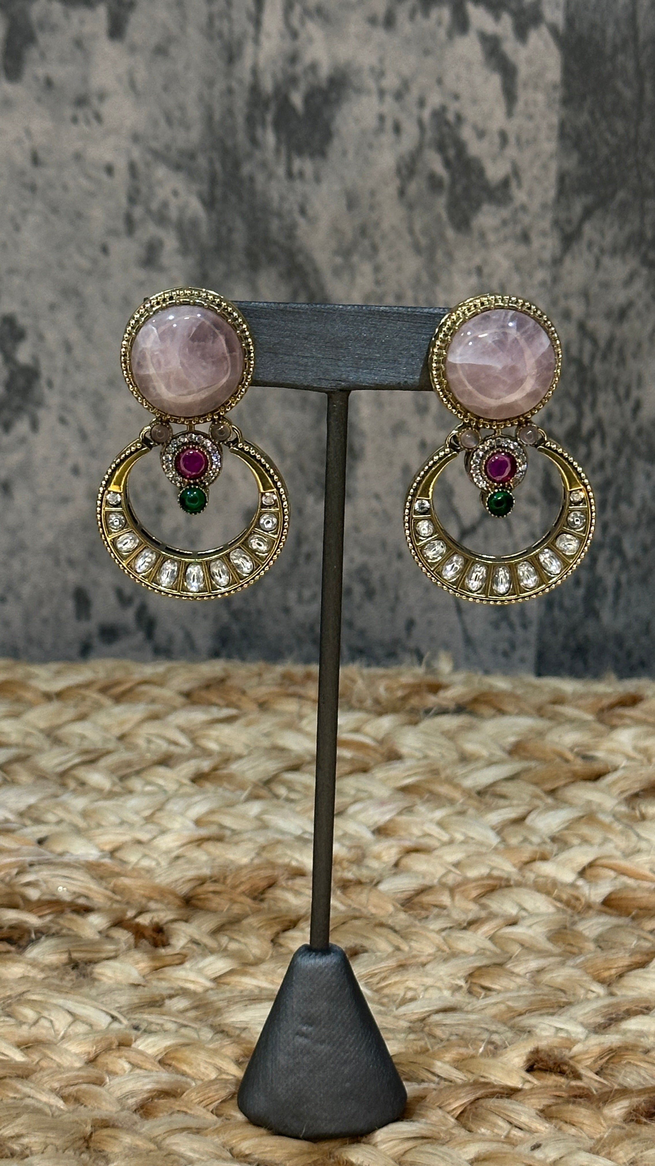Designer replica necklace with multi color stones