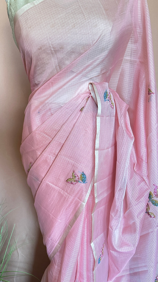Kotta silk saree with hand emboidery, with BP