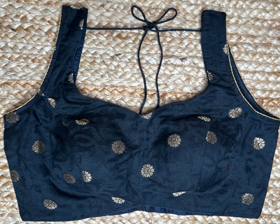 Black brocade blouse