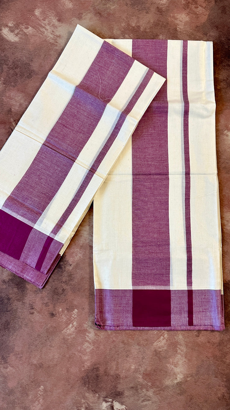 Soft cotton set mundu with border