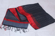 Pure Muslin Silk Saree with Weaved Sequins and Stitched Blouse