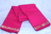 Mangalgiri Cotton Silk Saree with Long Sleeve Cotton Designer Blouse