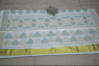 Tissue set saree with digital print