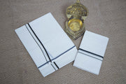 Puliyilakkara set mundu with bottle green and gold border