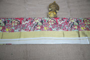 Set saree with digital printed mural art