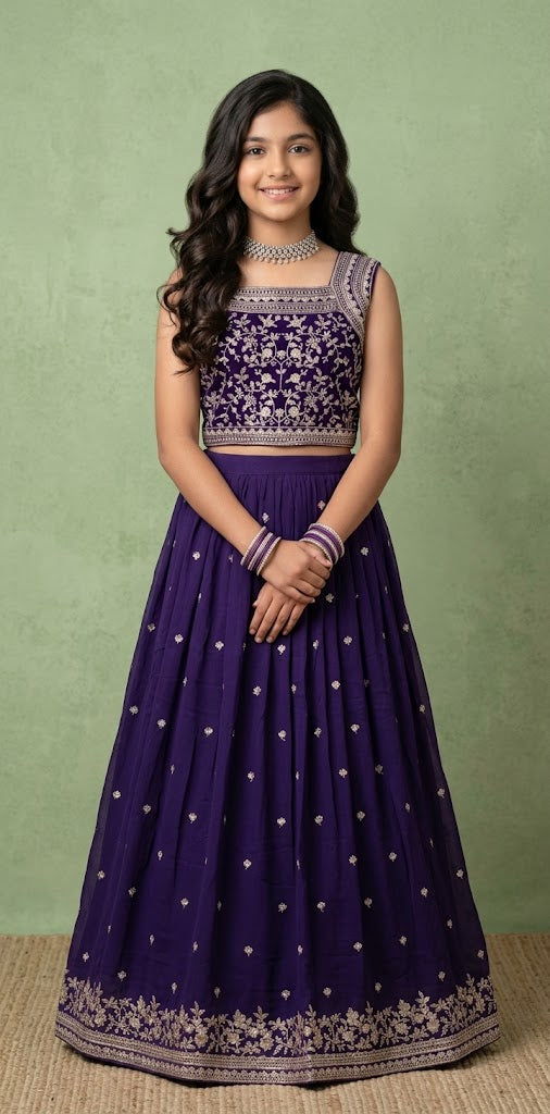 Purple lehanga set