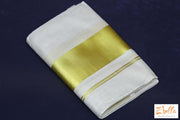 3 Gold Zari Border Set Mundu Set Mundu