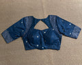 Peacock green silk cotton blouse with sleeves