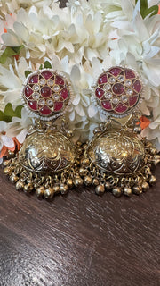 Jhumka with kep stone stud