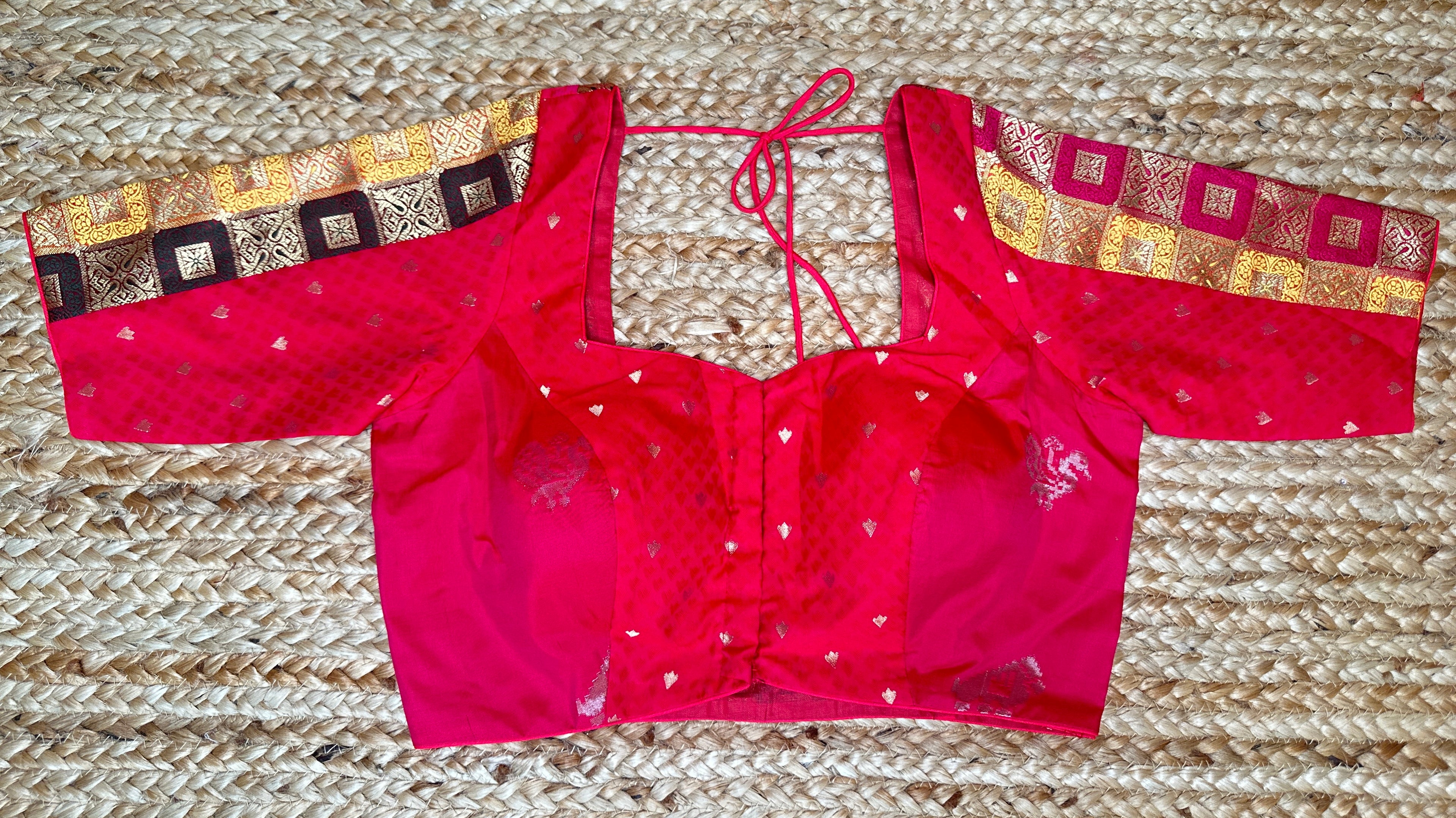 Pink Brocade blouse