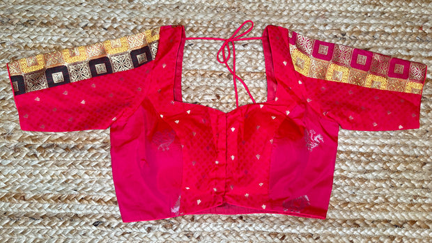 Pink Brocade blouse