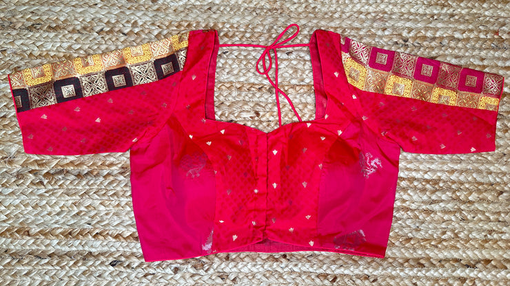 Pink Brocade blouse