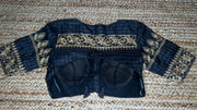 Black silk designer blouse