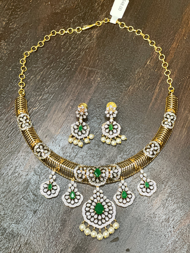Necklace with earring
