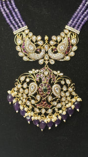 Long necklace with earring