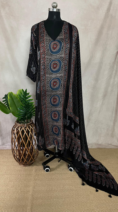 Modal silk kurti with dupatta