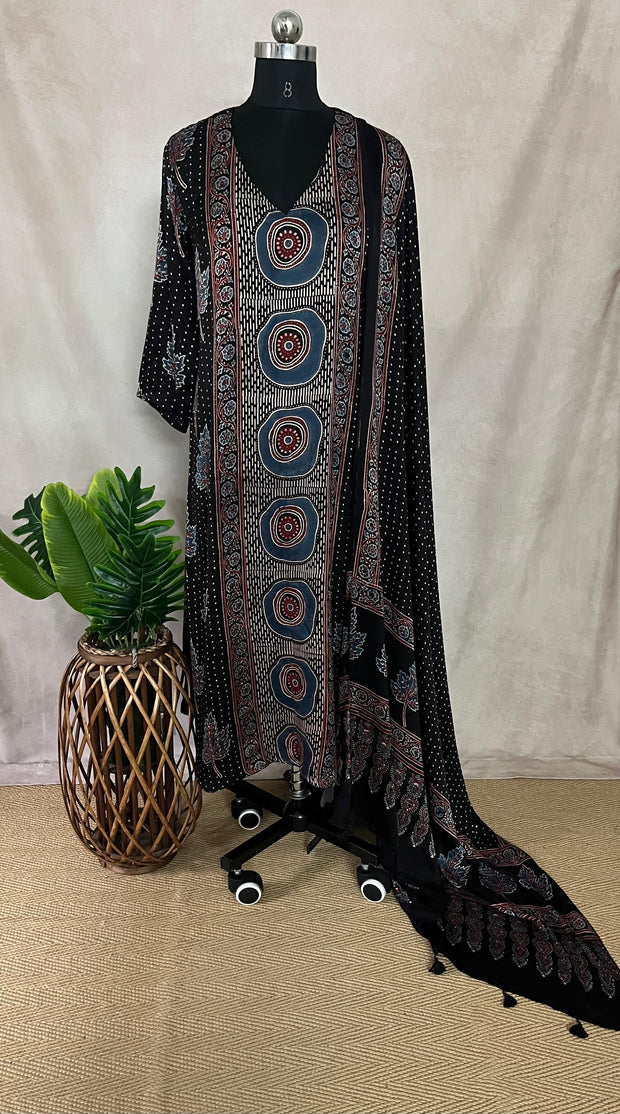 Modal silk kurti with dupatta