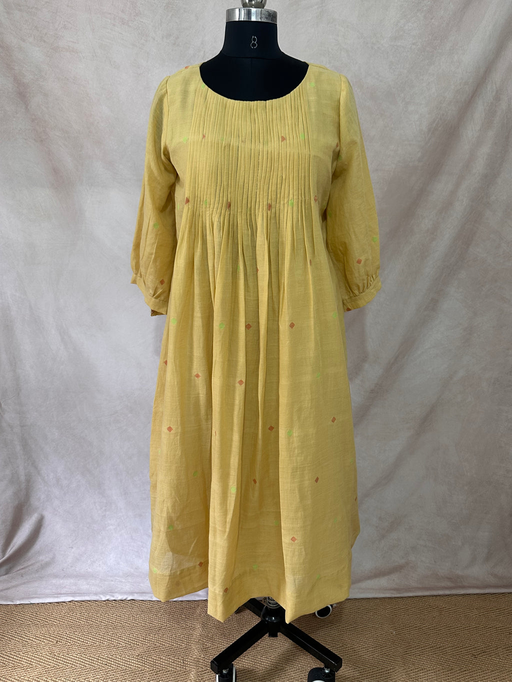 Handloom jamdani cotton dress