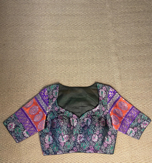 Multi color silk blouse