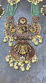 Long necklace with earring