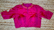 Pink silk blouse