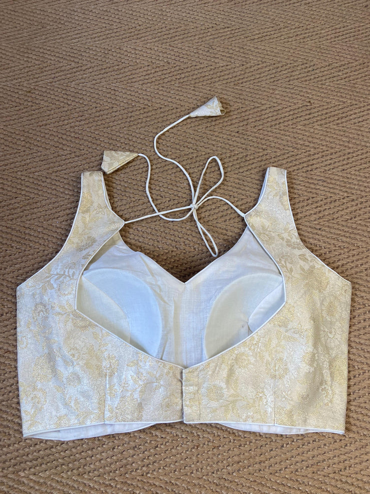 Off white brocade blouse