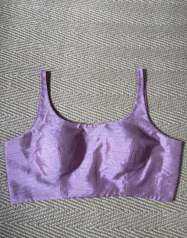 Blush pink sleeveless blouse