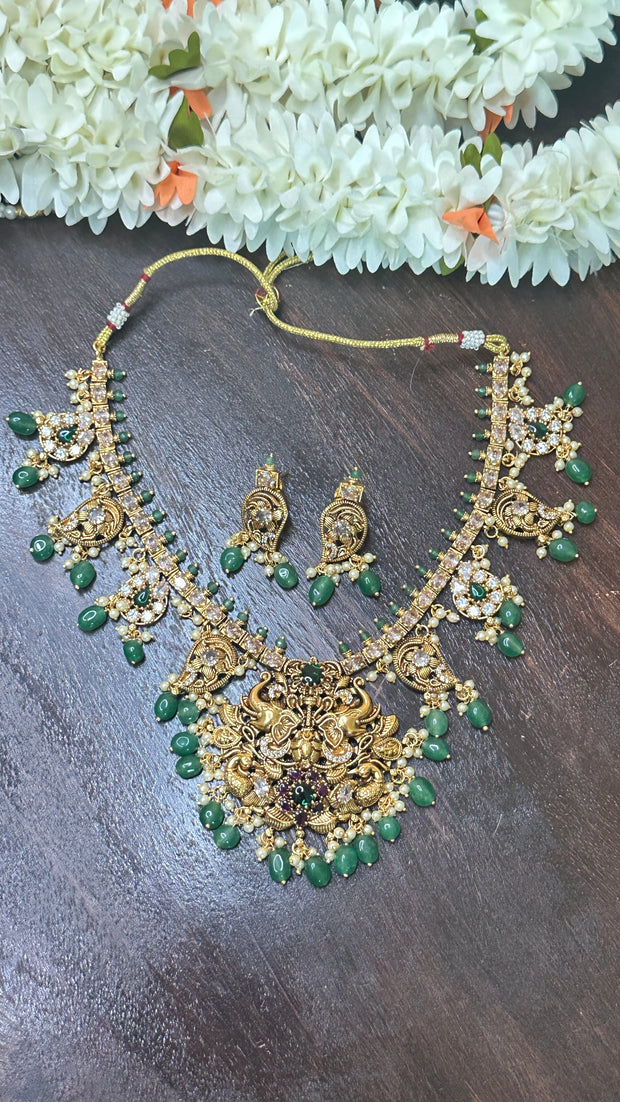 Antique finish Nakshi Neckalce with earring